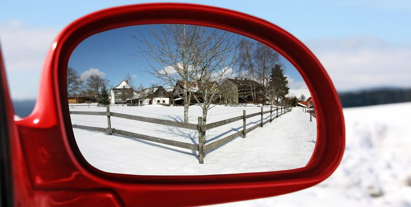 retroviseur voiture neige