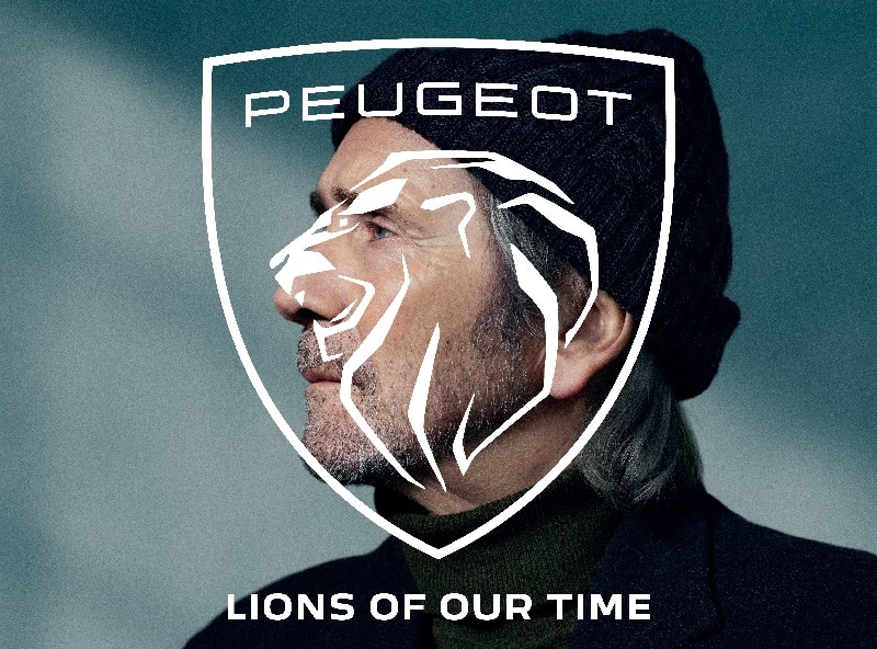Présentation du logos Peugeot sur cette affiche