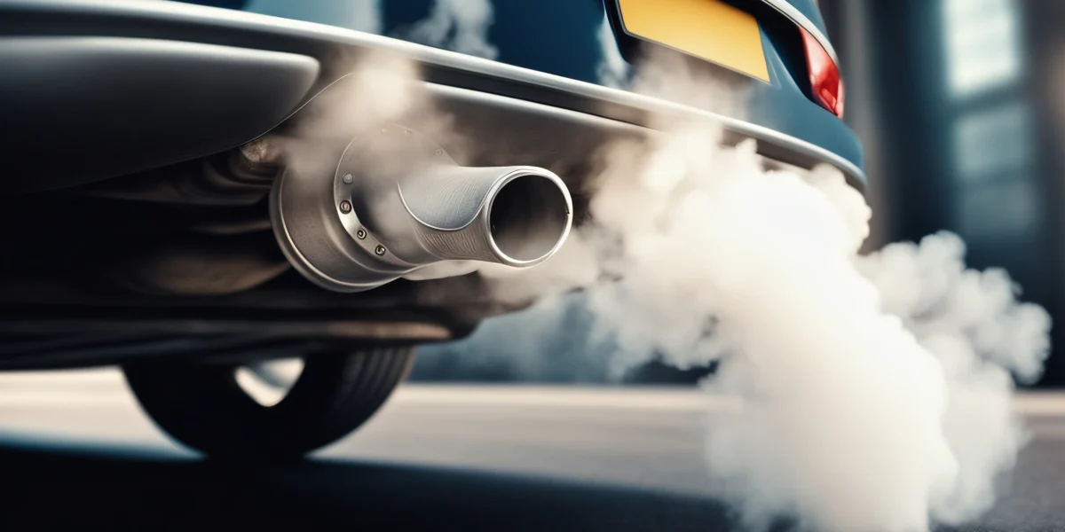 gaz d'échappement de voiture