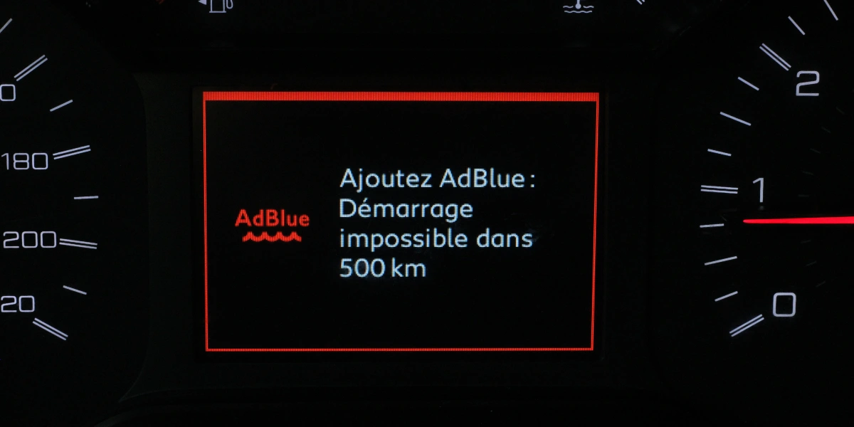 voyant AdBlue qui reste allumé après remplissage
